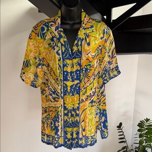 Robert Graham Multicolor Floral Print Shirt